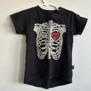 Rags black skeleton tee